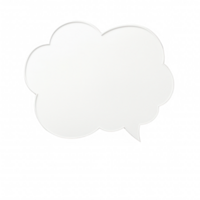 A blank speech bubble ready for your creative messaging and design projects. png
