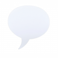 A blank speech bubble for adding customized dialogues in graphic designs. png