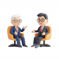 dois animado empresários noivando dentro uma animado conversação dentro uma moderno contexto. png