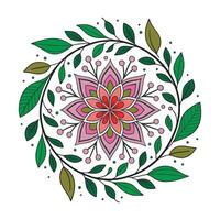 Abstract floral design. Blend of Nature and Art vector