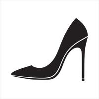 Elegant High Heel Shoe Silhouette Icon A Simple Illustration vector