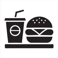 Fast Food Meal Silhouette Icon A Simple Illustration vector