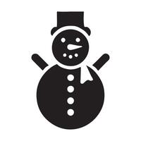Adorable Snowman Silhouette Illustration Graphic vector