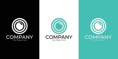 Minimalist circular logo with a clean and modern design, perfect for versatile branding. vector