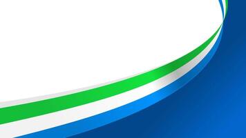 wavy Sierra Leone flag background with copy space for text. Sierra leone independence day vector