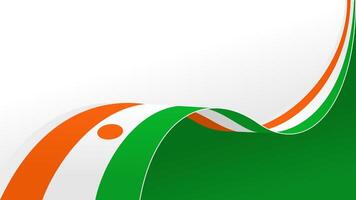 Waving flag of Niger, for independence day vector