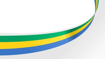 Waving flag of Gabon, for independence day vector