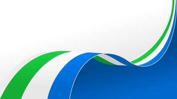 waving Sierra Leone flag background with copy space for text. Sierra leone national day vector