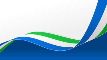 wavy Sierra Leone flag background with copy space for text. Sierra leone national day vector