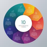 10 option infographic chart vector