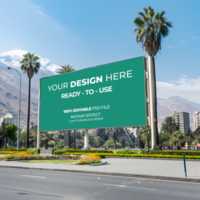 Customizable 3D Billboard Mockup for Visual Displays psd
