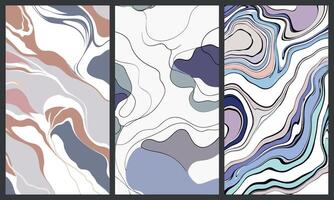 Abstract Marble Texture Background Collection vector