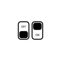 Black and white on off switch icon, Turn on off toggle switch icon vector