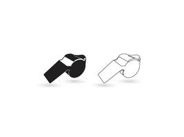 Black and white whistle icon illustration for print, web, mobile and web on white background vector