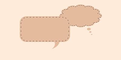 Social media notification icons, blank speech bubbles isolated on beige background. vector