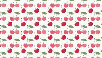 Cherry seamless pattern. illustration. Seamless pattern with cherries vector