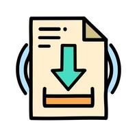 Download file , data related filled design editable stroke icon. vector
