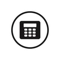 Dial pad icon on white background. Flat style mobile phone symbol illustration. vector