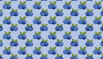 Blueberry seamless pattern. illustration. vector