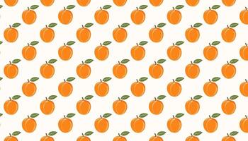 Apricot seamless pattern. Apricots fruit background. illustration. vector