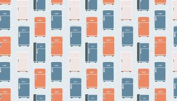 Refrigerator seamless pattern. freezer background. vector