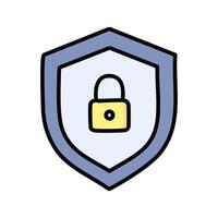 shield with padlock security isolated icon design, illustration graphic vector