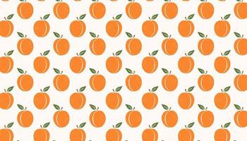 Seamless pattern with apricots on a white background vector