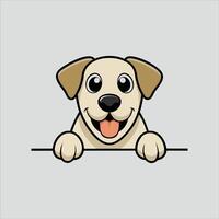 Anatolian Shepherd Dog Peeking Face illustration vector