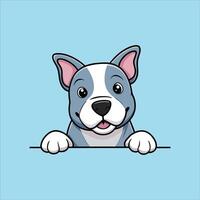 Peeking Face Siberian Husky Dog vector