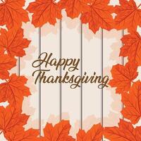 Autumn greeting card template for thanksgiving. vector
