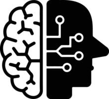 Human Brain Artificial Intelligence Circuitry Technology Digital Mind Neural Network Cognitive vector