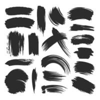 A collection of black brush strokes that are used to create art vector