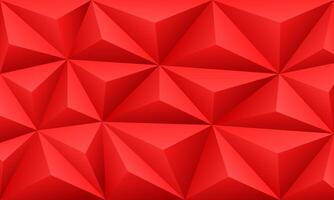 3d red triangle polygon pattern background vector