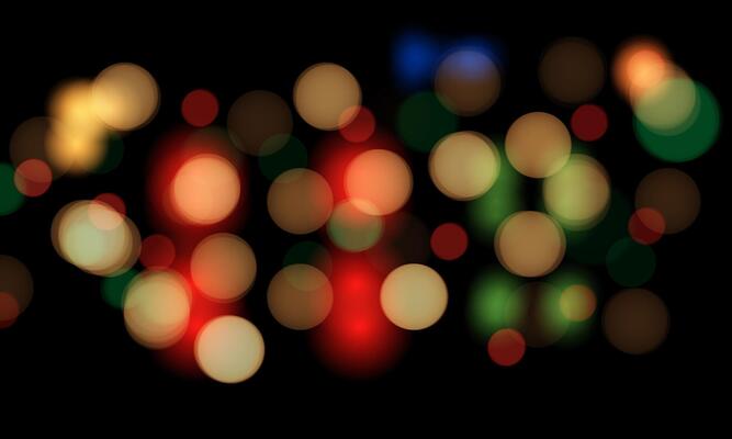 colorful light particles bokeh effect background