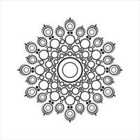 Dot Mandala Design for coloring book. vector