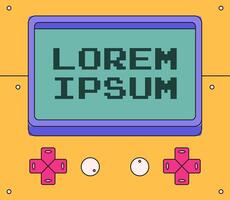 Pixel Game Console Graphic vector