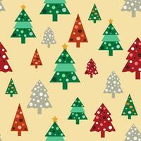 Seamless Christmas tree pattern background. vector