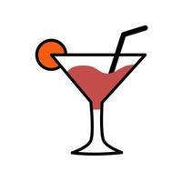 Cocktail icon isolated on white background. vector