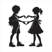 Proposal Pose of Boy and Girl in Love for Valentine Week and Friendship Goals vector