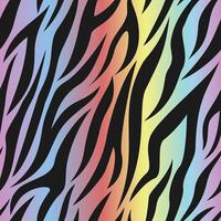 zebra skin pattern with rainbow gradient seamless pattern background vector