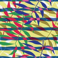 Abstract Floral seamless pattern with leaves. tropical background vector