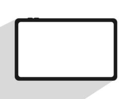 a flat icon of a tablet computer with a long shadow vector