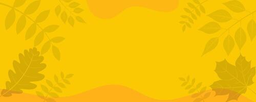 autumn leaves background with yellow and orange colors vector