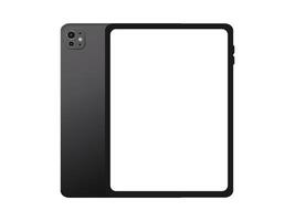 tablet and black back cover with a blank screen on a white background vector