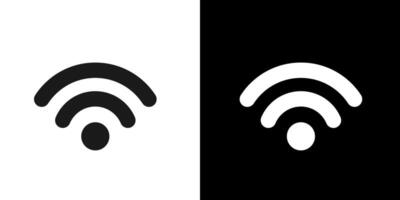 two different wifi icons on a black and white background vector