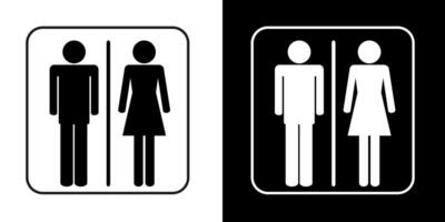 a black and white sign with a man and woman vector
