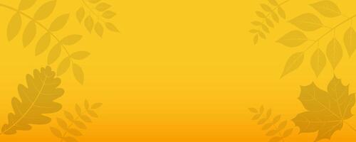 autumn leaves summer background with orange and yellow color vector
