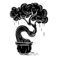 Hand drawing style of bonsai vector