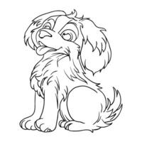 Hand drawing style of dog vector
