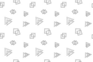 Seamless black and white pattern of hollow squares and triangles, perfect for kids coloring and creative activities. vector